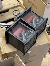 2x LED Laterne Kaminfeuer