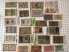 Konvolut Reichsmark 27 alte Geldscheine Mark verschiedene Geldscheine