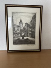 Original Radierung Alt Krefeld