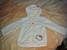 Jacke, Gr. 74, Hello Kitty, Übergang, weiß, warm, Kapuze, sehr gut erhalten