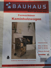 Kaminholzwagen Bauhaus, Silber, new old stock, Verpackung beschädigt