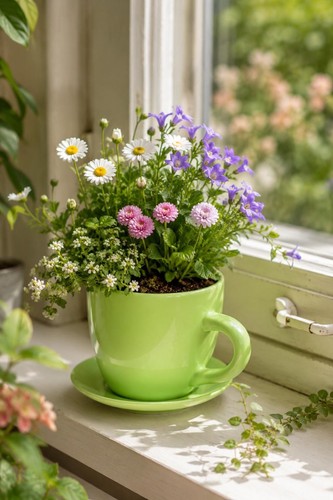 Blumentopf tasse keramik - blumentopf,