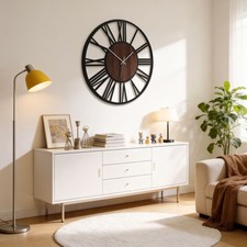 Wanduhr Vintage Metall + Holz