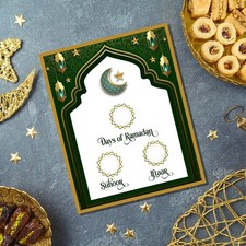 Bezaubernder Mond Stern Acryl Ramadan Kalender Blickfang Tischdeko