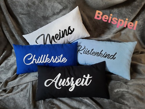 Kissen mit schriftzug - kissen,