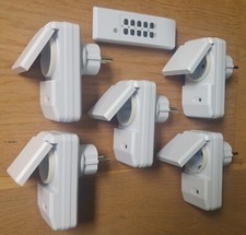 1-5 er Funkschalter Außen Funksteckdosen Funk Steckdosen einfach + fernbedienbar