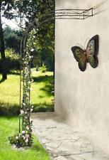 Rank Hilfe "Halbbogen" aus Metall, Rost Optik, Rosen Kletter Gitter Bogen Gerüst