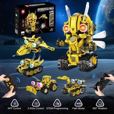 5-in-1 Technik Roboter für Kinder Ferngesteuert Bauspielzeug Kinder Roboticset