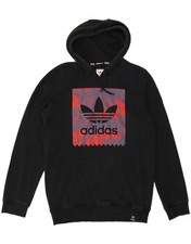 ADIDAS Herren Graphic Hoodie Pullover Medium Schwarz Baumwolle CS59