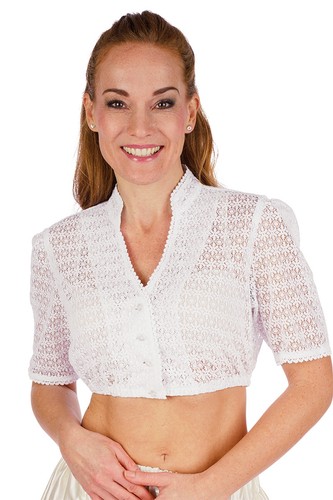 Dirndlbluse gillian weiß - dirndlbluse,