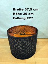 Lampenschirm Deckenlampe, Stehlampe Ø 37,5 cm Höhe 30 cm schwarz Fassung E27
