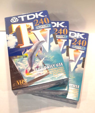 3 TDK Leerkassetten Video 240min Videocassetten VHS Kassetten original verpackt