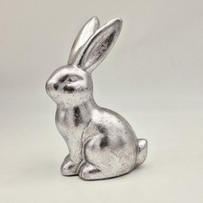 Hase aus Keramik in Silber 17