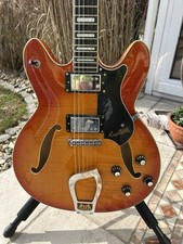 E-Gitarre Hagstrom Viking Deluxe Amber Burst inkl. Originalkoffer - Style ES335