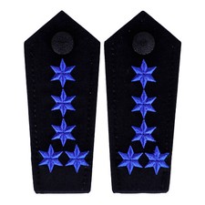 Schulterklappen 5 Sterne blau