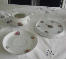3 Teile Rest Service, Untertasse, Zuckerdose, Untersetzer, Decor Streublumen