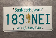 Kanada Nummernschild Kennzeichen License Plate Saskatchewan Land of Living Skies