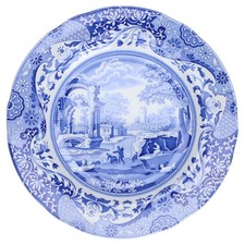 Kuchenteller groß Frühstücksteller Spode Copeland Blue Italian