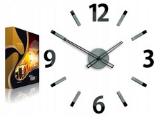 Wall Clock 60cm Grey Black