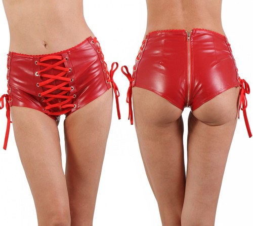 Damen hotpants wetlook - hotpants,