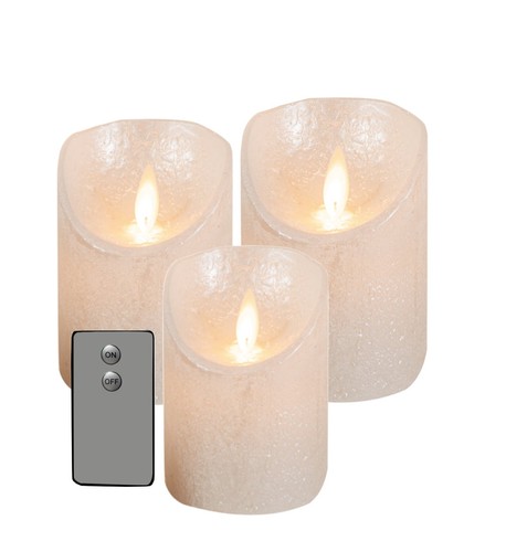 3er set led echtwachs - echtwachs, wachs