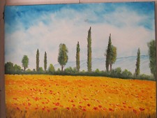 Ölgemälde Kornfeld nach