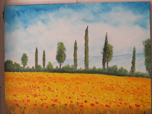 ölgemälde kornfeld nach - Ölgemälde,