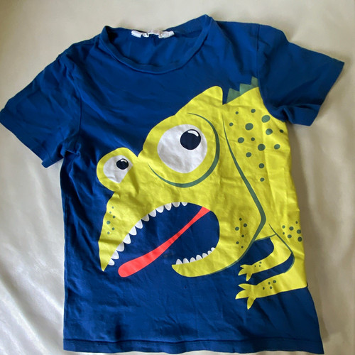 Jungen shirt blau gelb - jungen, t-shirt