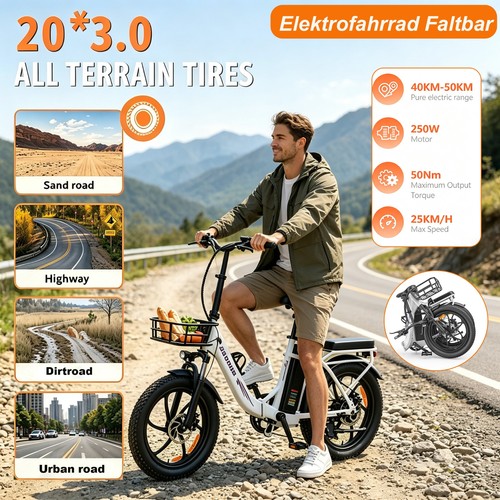 48v elektrofahrrad faltbar - faltbar, 20