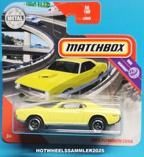 MATCHBOX "1970 PLYMOUTH CUDA" FARBE GELB OVP UNGEÖFFNET MBX HIGHWAY ANSEHEN!