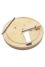 GIROLLE Käsehobel Tête de Moine Käsecurler Holz Edelstahl Beige Traditionell