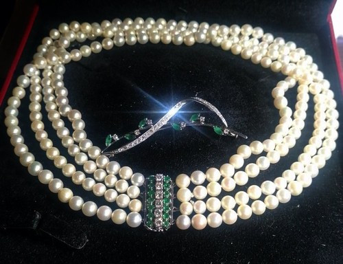 Akoya perlencollier diamanten - akoya,