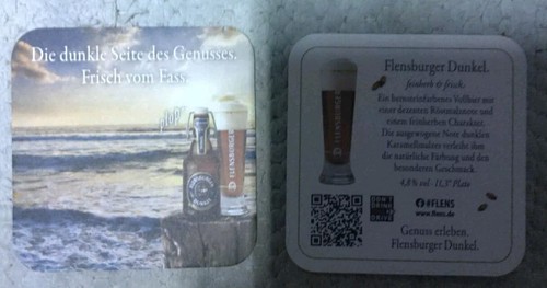 Bierdeckel flensburger dunkel - flensburger,