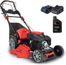 Scheppach MS225-56E Benzin-Rasenmäher Mäher 6PS 56cm 65L E-Start inkl. 0,6L Öl