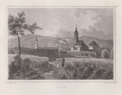 Gera original stahlstich - gera,