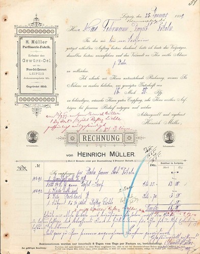 Leipzig rechnung 1899 - rechnung,