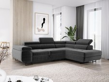 Ecksofa mit Schlaffunktion MONTANA Eckcouch Bettkasten Polsterecke Cordstoff