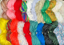 20 neue Wollreste zum Basteln Stricken Häkeln usw....(55