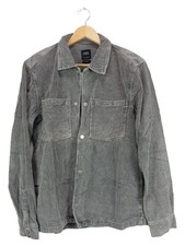 ZARA Herren Cordhemd Grau Gr. 46; S Casual Langarm Freizeithemd