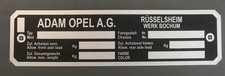 Typenschild Typ Werk Bochum GM