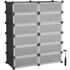 Kleiderschrank Regal System Steckregal Tür Schuhschrank Kunststoff B-Ware