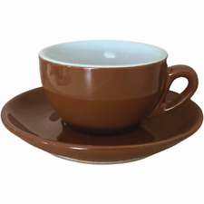 Nuova Point dickwandige Cappuccinotasse + Untertasse 6 St PALERMO braun