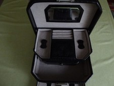 Schmuckkästchen Schmuckkoffer   Aufbewahrungsbox  schwarz