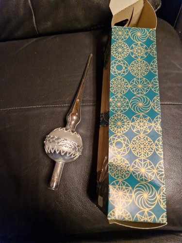 Christbaumspitze silber 70er