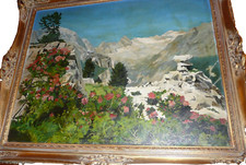 Alpenrosen in Berglandschaft -