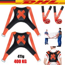 4Tlg Tragegurte Umzug Möbel Shoulder Dolly Set 400 KG Tragehilfe Möbeltransport