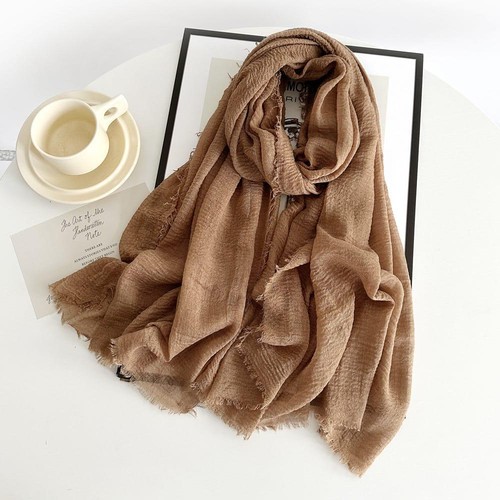 Crinkle schal damen uni - crinkle,