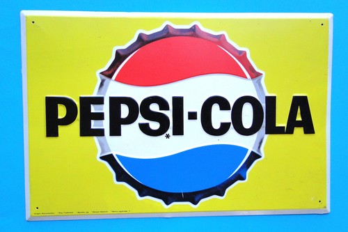 Pepsi cola blechschild - pepsi,