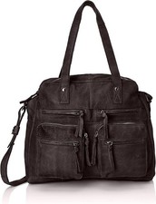 PIECES (TM) 'MUI' Satchel Damen Handtasche - gebraucht - schwarz