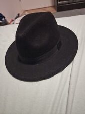 Schwarzer Wollhut in klassischer Form in Schwarzer Farbe Hut Hüte Sommerhut